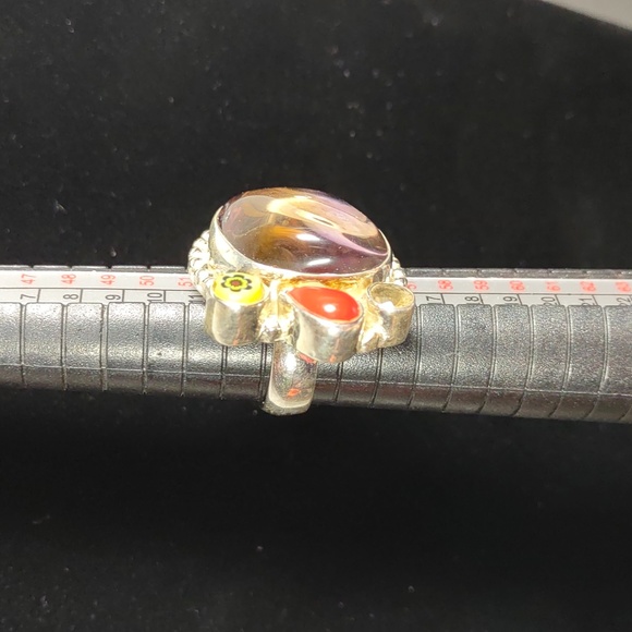 Fabulous Multi Stone Sterling Silver Ring - Picture 7 of 12